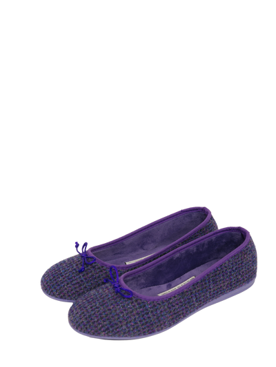 Harris Tweed Ballerina Pumps Violet
