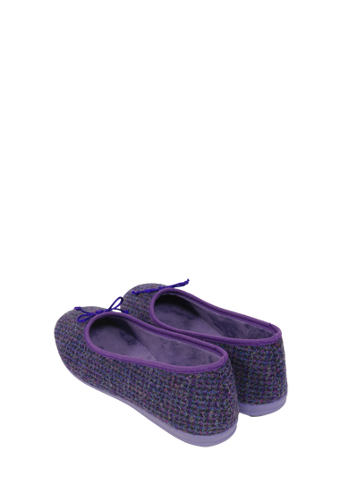 Harris Tweed Ballerina Pumps Violet