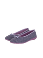Harris Tweed Ballerina Pumps - Lilac HB