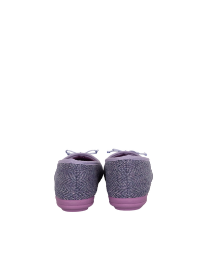 Harris Tweed Ballerina Pumps - Lilac HB