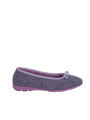 Harris Tweed Ballerina Pumps - Lilac HB