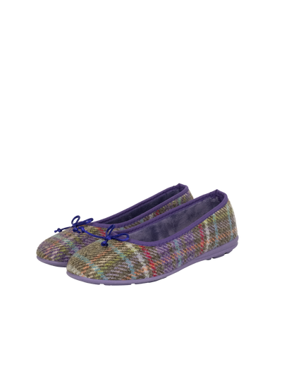 Harris Tweed Ballerina Pumps - Multi Check