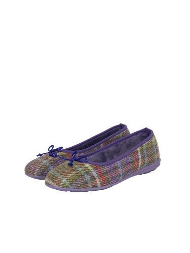 Harris Tweed Ballerina Pumps - Multi Check