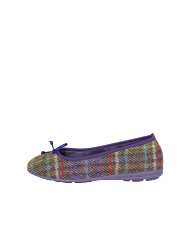 Harris Tweed Ballerina Pumps - Multi Check
