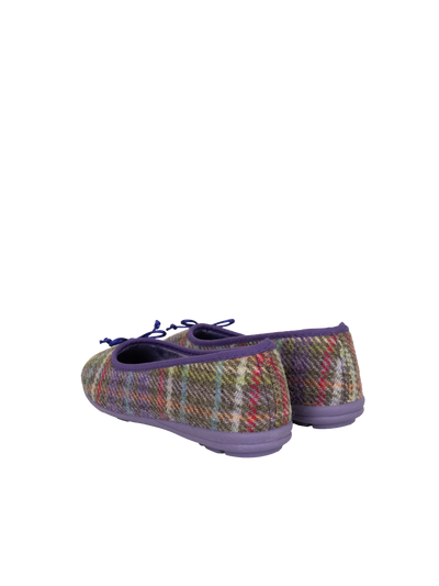 Harris Tweed Ballerina Pumps - Multi Check