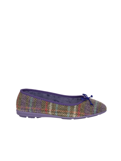 Harris Tweed Ballerina Pumps - Multi Check