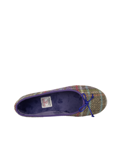 Harris Tweed Ballerina Pumps - Multi Check