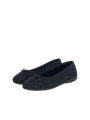 Harris Tweed Ballerina Pumps - Navy Herringbone