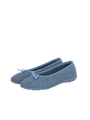 Harris Tweed Ballerina Pumps - Sky Windowpane