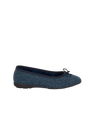 Harris Tweed Ballerina Pumps - Teal