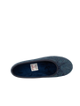 Harris Tweed Ballerina Pumps - Navy Herringbone