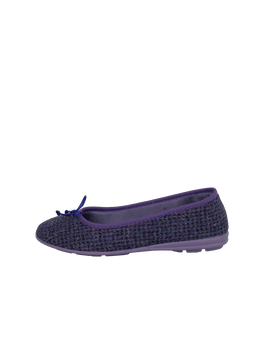 Harris Tweed Ballerina Pumps - Violet