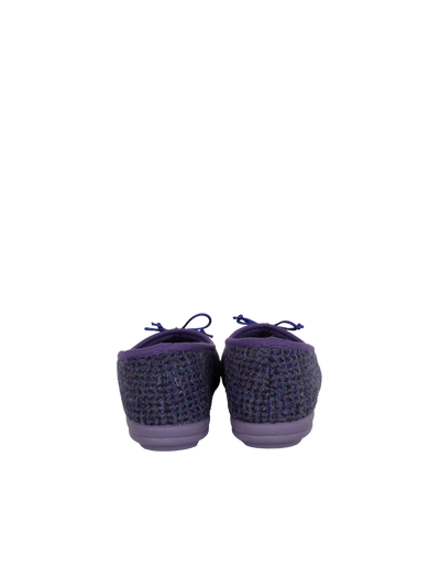 Harris Tweed Ballerina Pumps - Violet