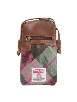 Harris Tweed Barvas Bag A0254 (C) (Brown Leather)