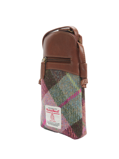 Harris Tweed Barvas Bag A0254 (C) (Brown Leather)