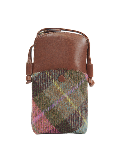 Harris Tweed Barvas Bag A0254 (C) (Brown Leather)