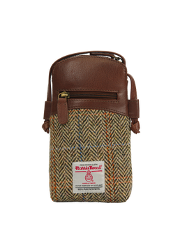 Harris Tweed Barvas Bag HB133 (Brown Leather)