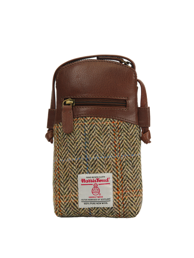 Harris Tweed Barvas Bag HB133 (Brown Leather)