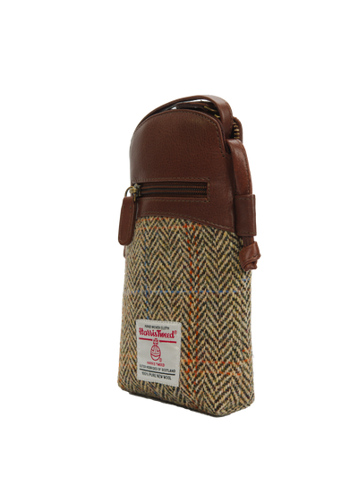 Harris Tweed Barvas Bag HB133 (Brown Leather)