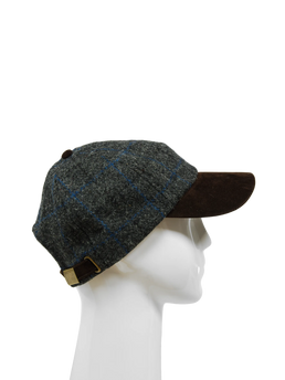 Harris Tweed Baseball Cap - A0255 (Suedette) (HW)
