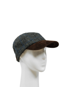 Harris Tweed Baseball Cap - A0255 (Suedette) (HW)