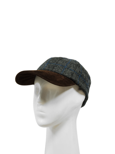 Harris Tweed Baseball Cap - A0255 (Suedette) (HW)