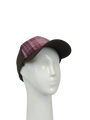 Harris Tweed Baseball Cap - Baseball Cap Pink/Burgundy Check (COL154) (GA)