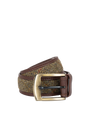 Harris Tweed Belt - HB67 (Brown Leather)