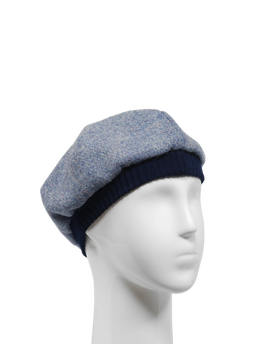 Harris Tweed Beret - 228 (Navy)