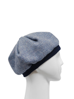 Harris Tweed Beret - 228 (Navy)