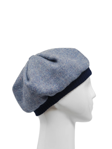 Harris Tweed Beret - 228 (Navy)