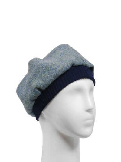 Harris Tweed Beret - 332 (Navy)