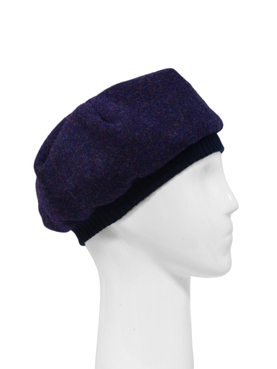 Harris Tweed Beret - 337 (Black)
