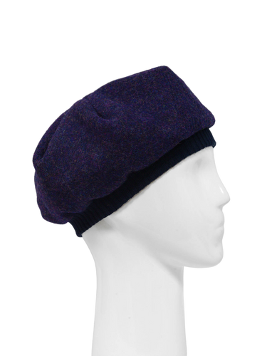 Harris Tweed Beret - 337 (Black)