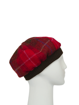 Harris Tweed Beret - A001 (Brown)