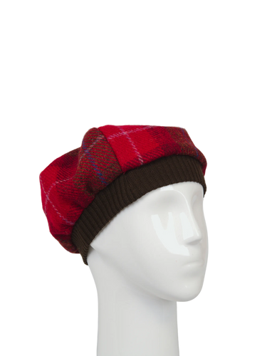 Harris Tweed Beret - A001 (Brown)