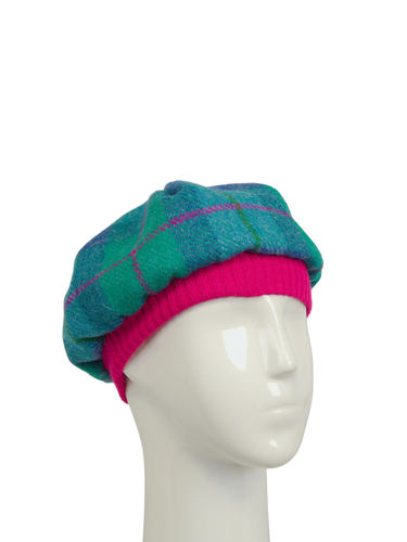 Harris Tweed Beret - A0122 (Pink)