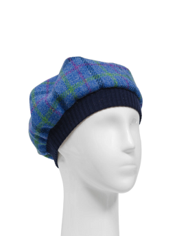 Harris Tweed Beret - A0156 (Navy)
