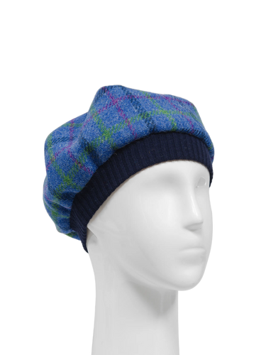 Harris Tweed Beret - A0156 (Navy)