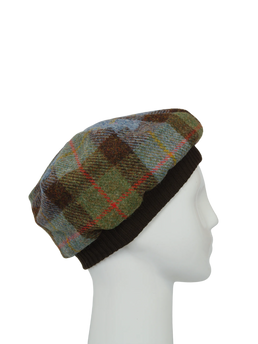 Harris Tweed Beret - A017 (Brown)