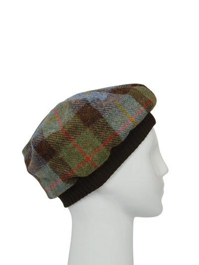 Harris Tweed Beret - A017 (Brown)