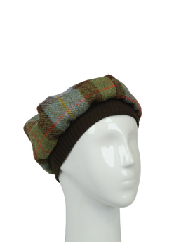 Harris Tweed Beret - A017 (Brown)
