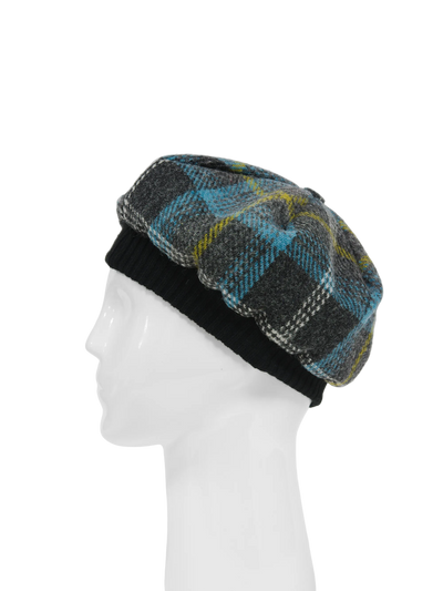 Harris Tweed Beret - A0204 (Black)