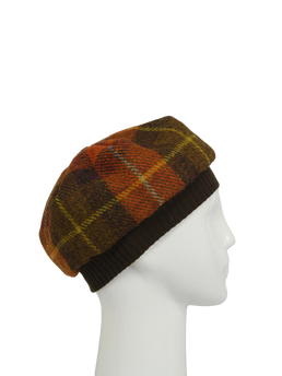 Harris Tweed Beret - A0258 (Brown)
