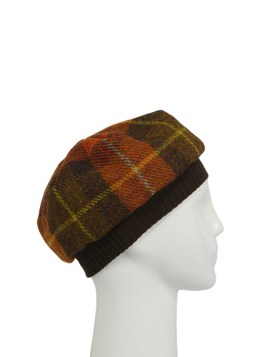 Harris Tweed Beret - A0258 (Brown)