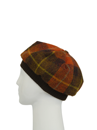 Harris Tweed Beret - A0258 (Brown)