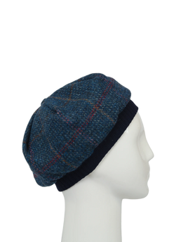 Harris Tweed Beret - A0260 (Navy)