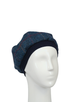 Harris Tweed Beret - A0260 (Navy)