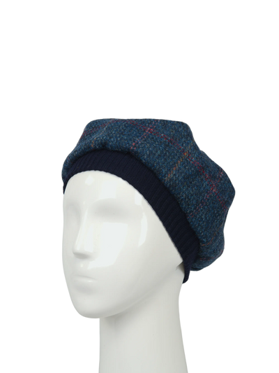 Harris Tweed Beret - A0260 (Navy)