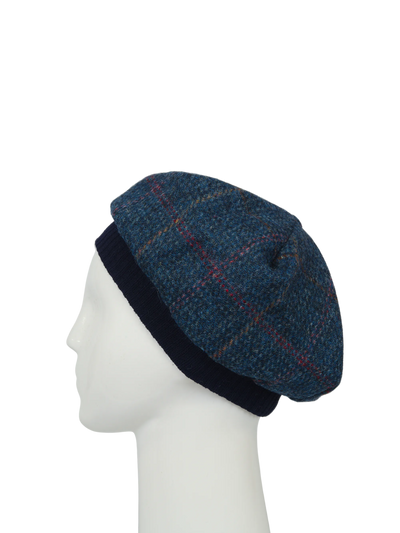 Harris Tweed Beret - A0260 (Navy)
